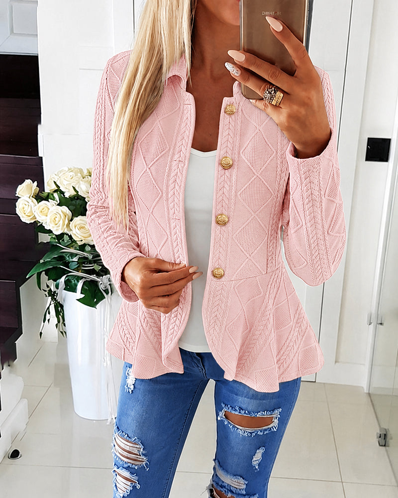 Argyle Cable Knit Cardigan