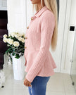 Argyle Cable Knit Cardigan