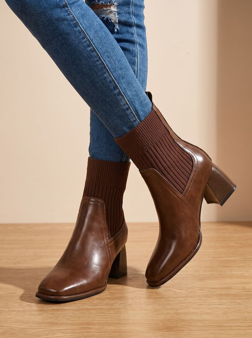 Sock boots, side view