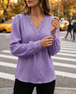 Tailored dressy blouse cuff detail at a city crosswalk